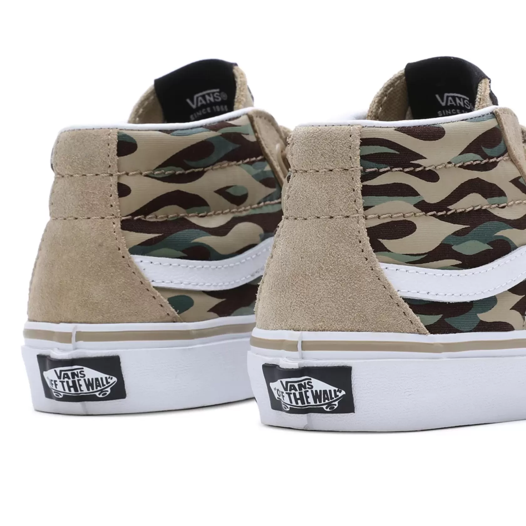 Vans Zapatillas Niño (4-8 Años)<Zapatillas De Niños Flame Camo Sk8-Mid Reissue Con Cierre Adherente (4-8 Anos) Marron