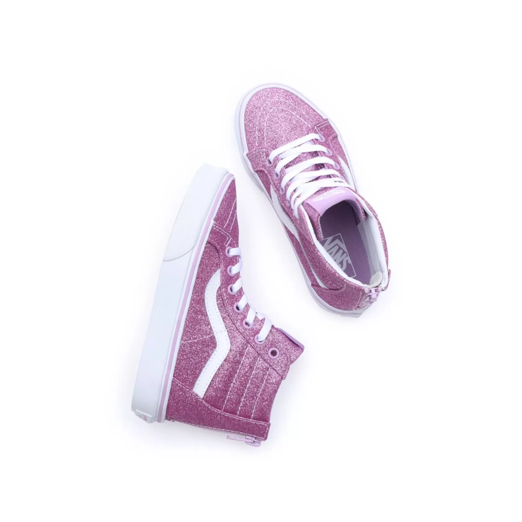 Vans Easy On, Easy Off<Zapatillas De Niños Glitter Sk8-Hi Zip (4-8 Anos) Purpura