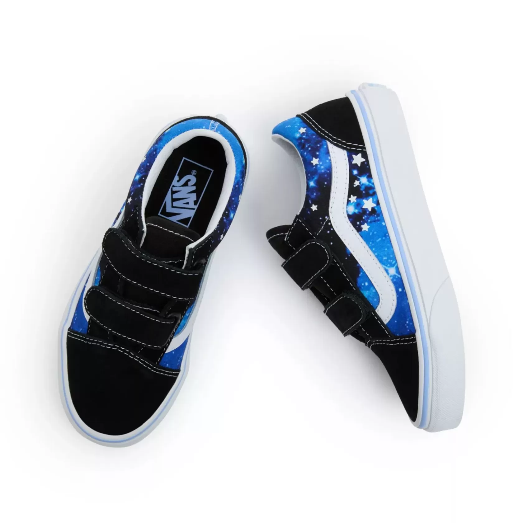Vans Classics<Zapatillas De Niños Old Skool Con Cierre Adherente (4-8 Anos) Azul, Negro