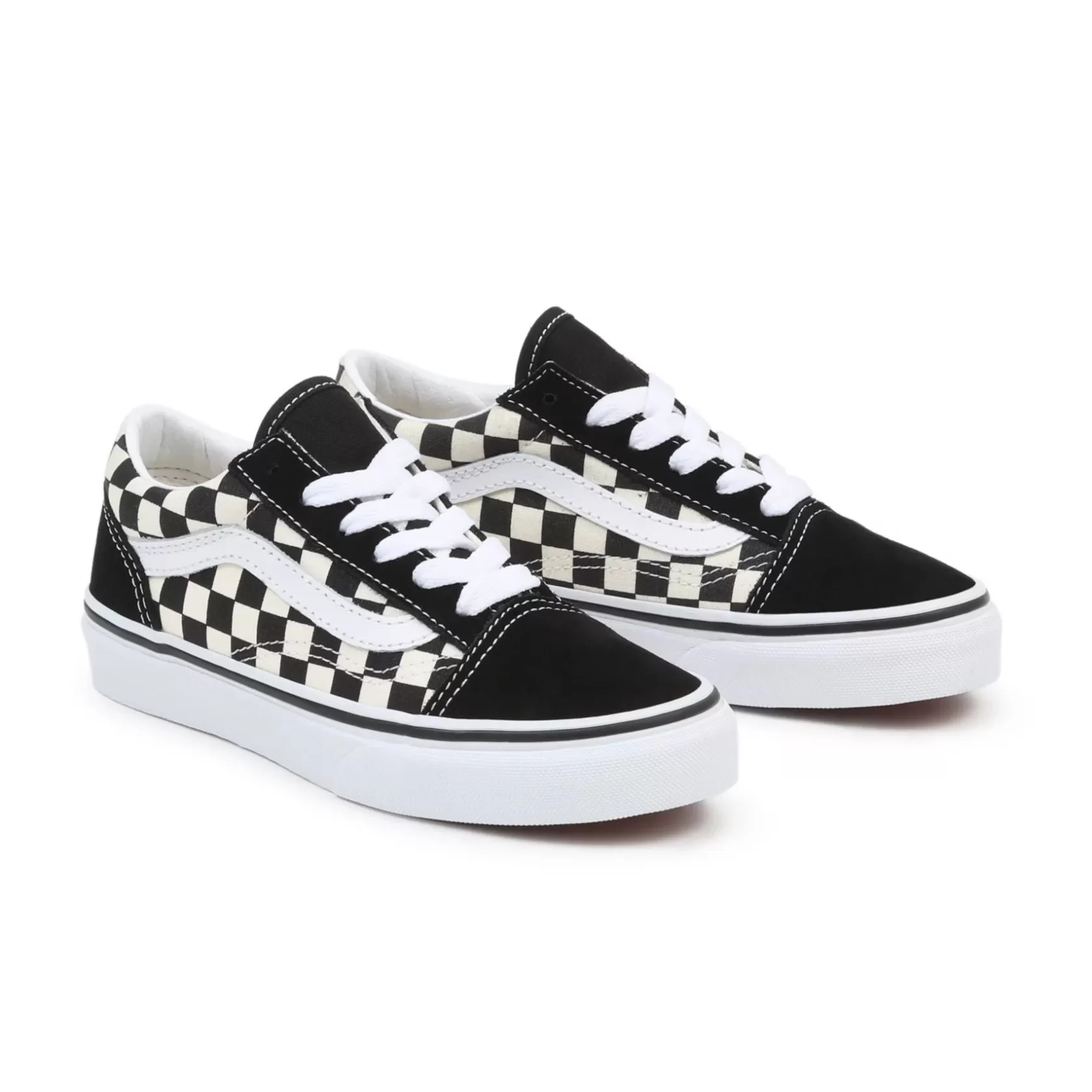 Vans Zapatillas Niño (4-8 Años)<Zapatillas De Niños Primary Check Old Skool (4-8 Anos) Negro, Blanco