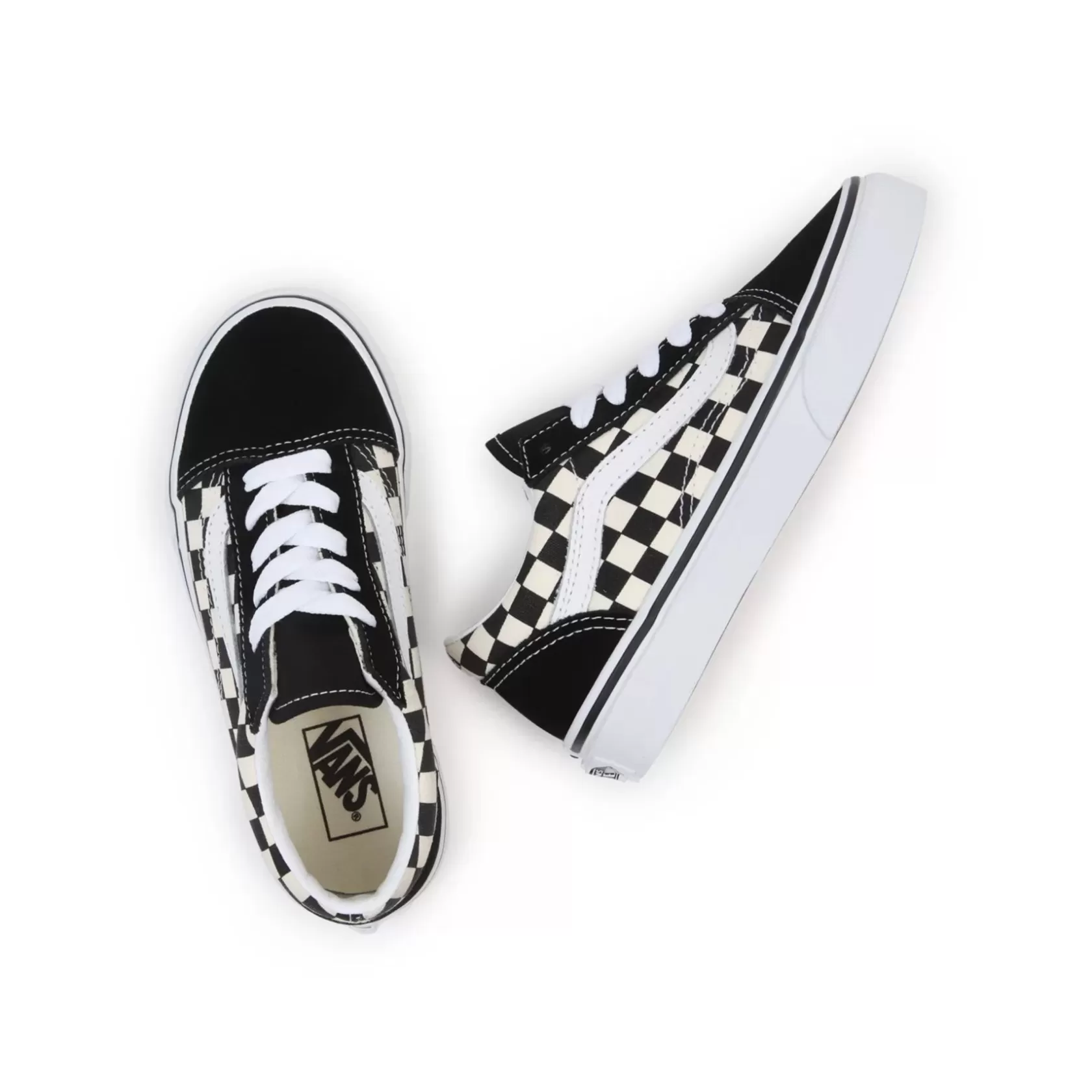 Vans Classics<Zapatillas De Niños Primary Check Old Skool (4-8 Anos) Negro, Blanco