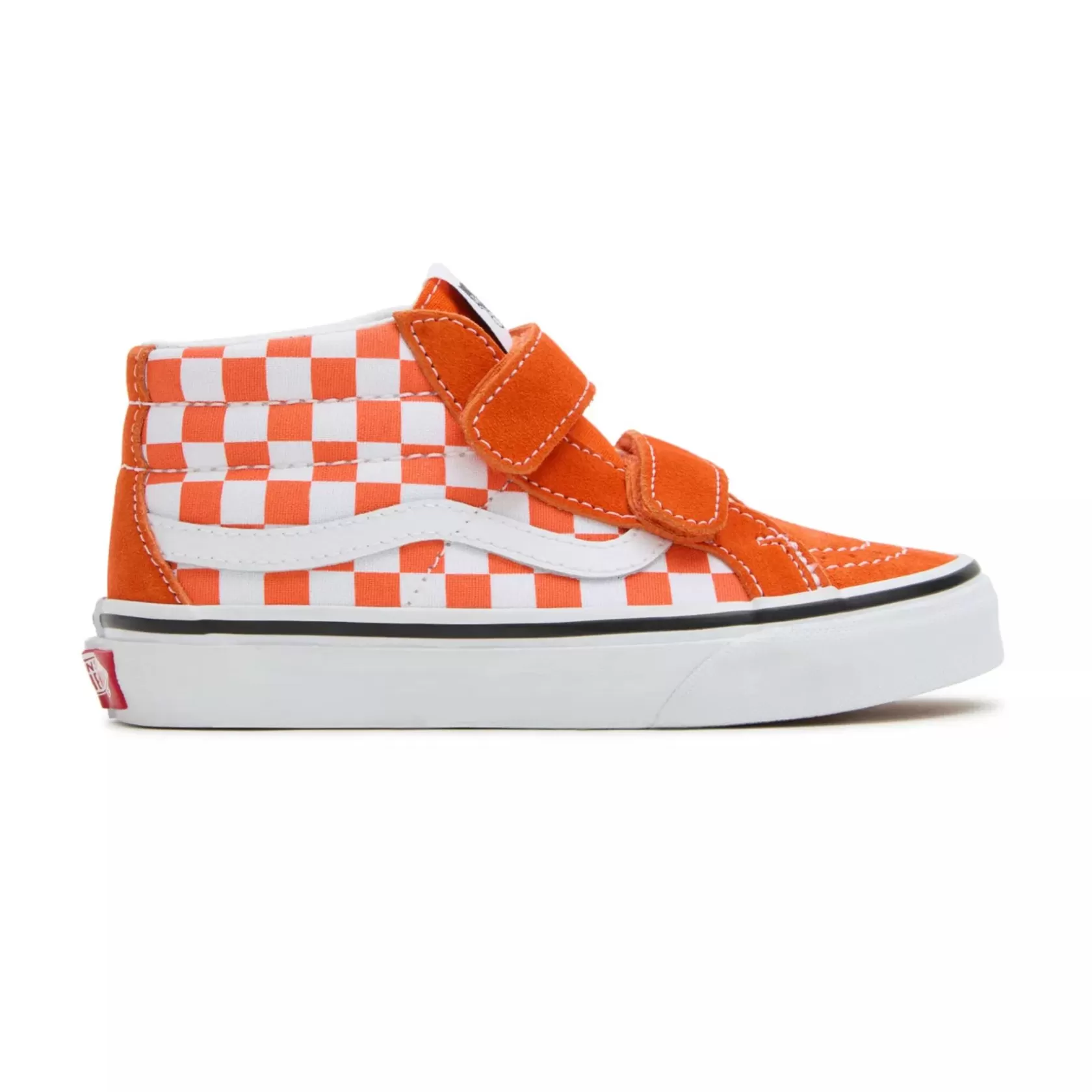 Vans Zapatillas Niño (4-8 Años)<Zapatillas De Niños Sk8-Mid Reissue Checkerboard Con Cierre Autoadherente (4-8 Anos) Naranjo