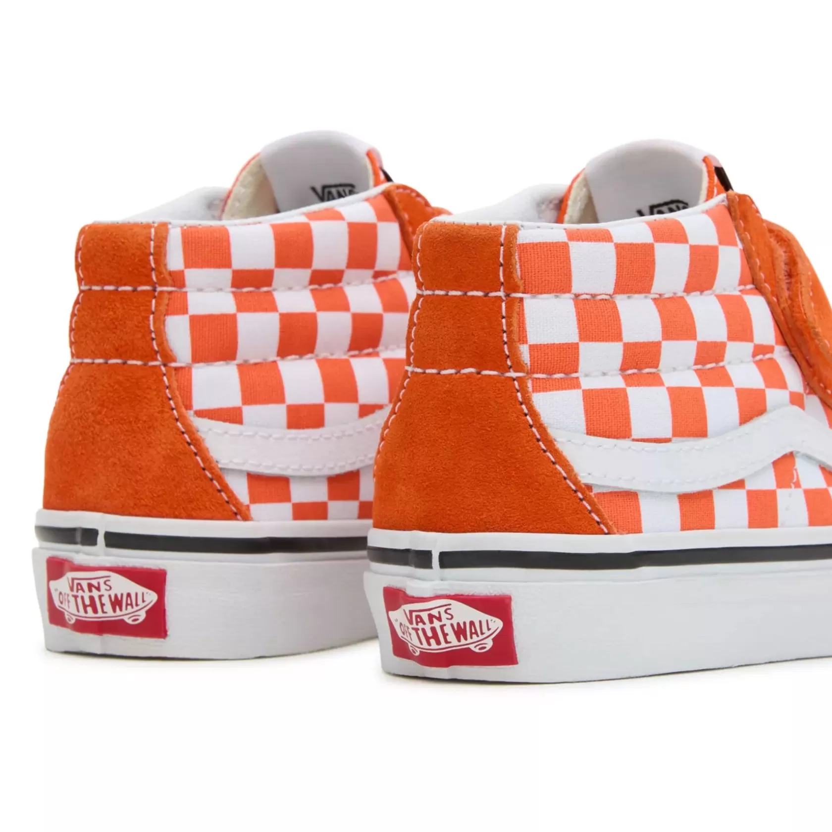 Vans Zapatillas Niño (4-8 Años)<Zapatillas De Niños Sk8-Mid Reissue Checkerboard Con Cierre Autoadherente (4-8 Anos) Naranjo
