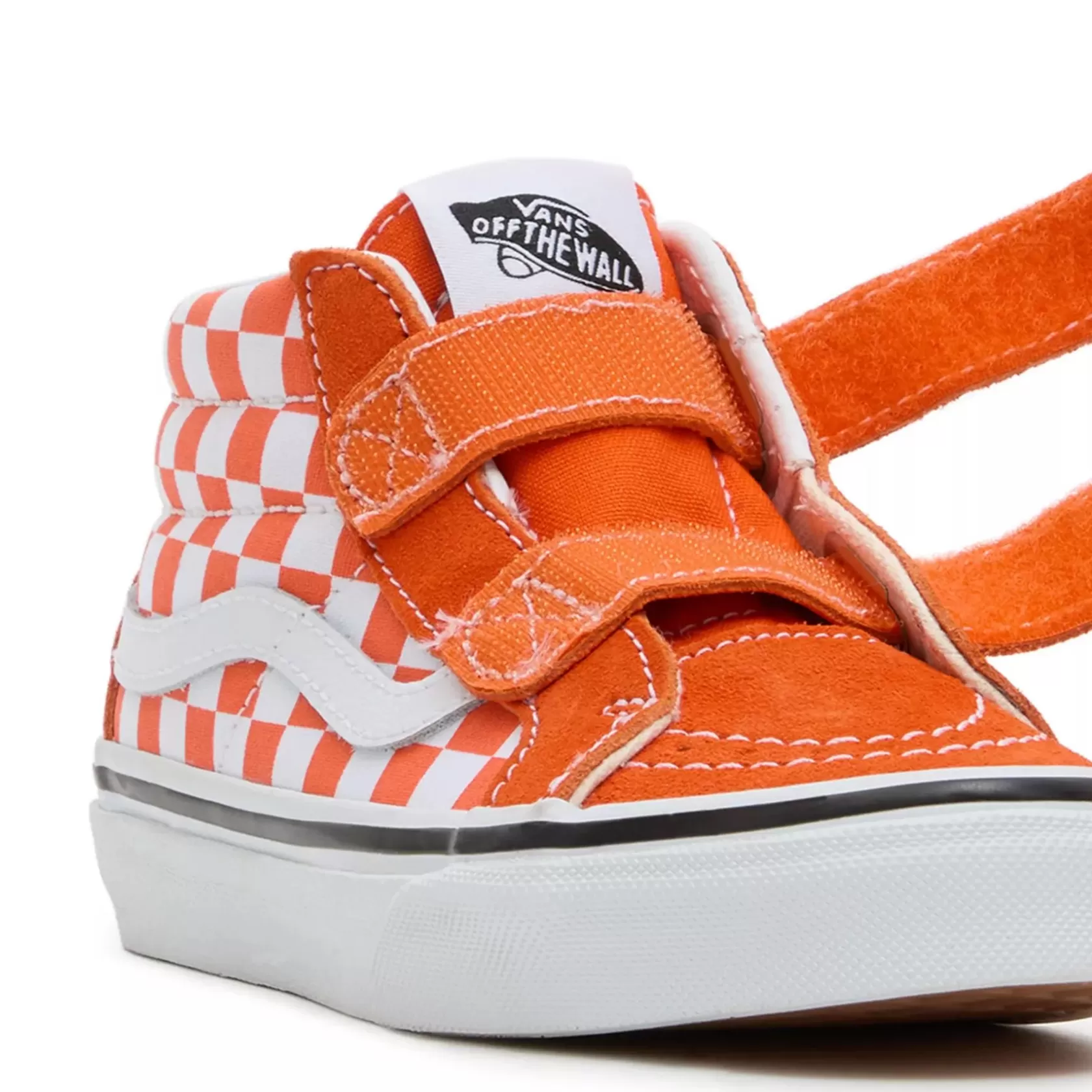 Vans Zapatillas Niño (4-8 Años)<Zapatillas De Niños Sk8-Mid Reissue Checkerboard Con Cierre Autoadherente (4-8 Anos) Naranjo