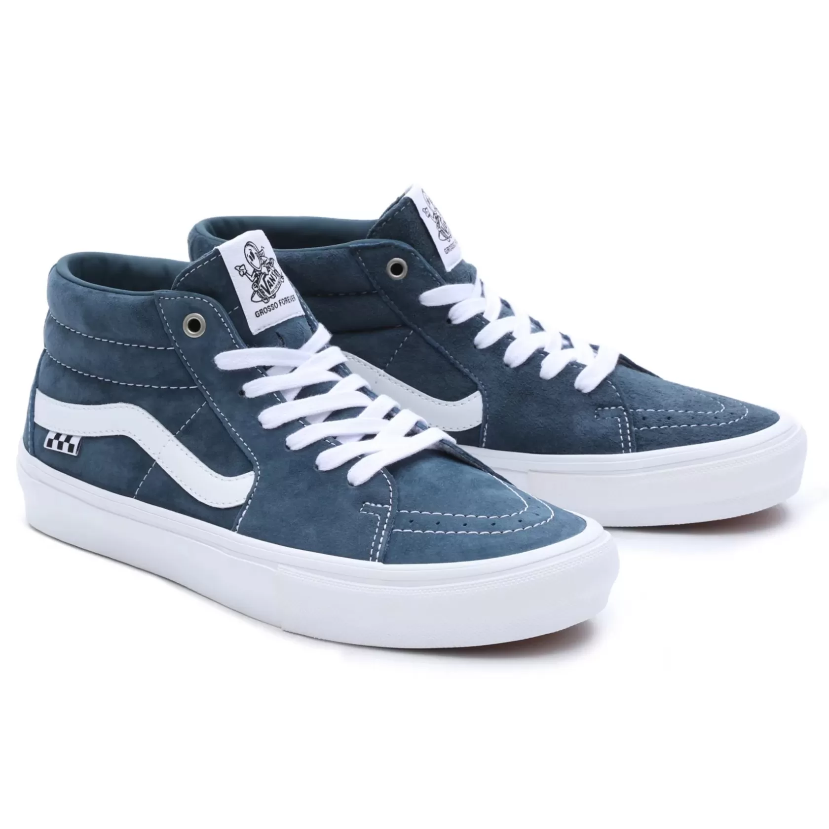Vans Zapatillas Skate<Zapatillas En Ante De Cerdo Skate Grosso Mid Azul
