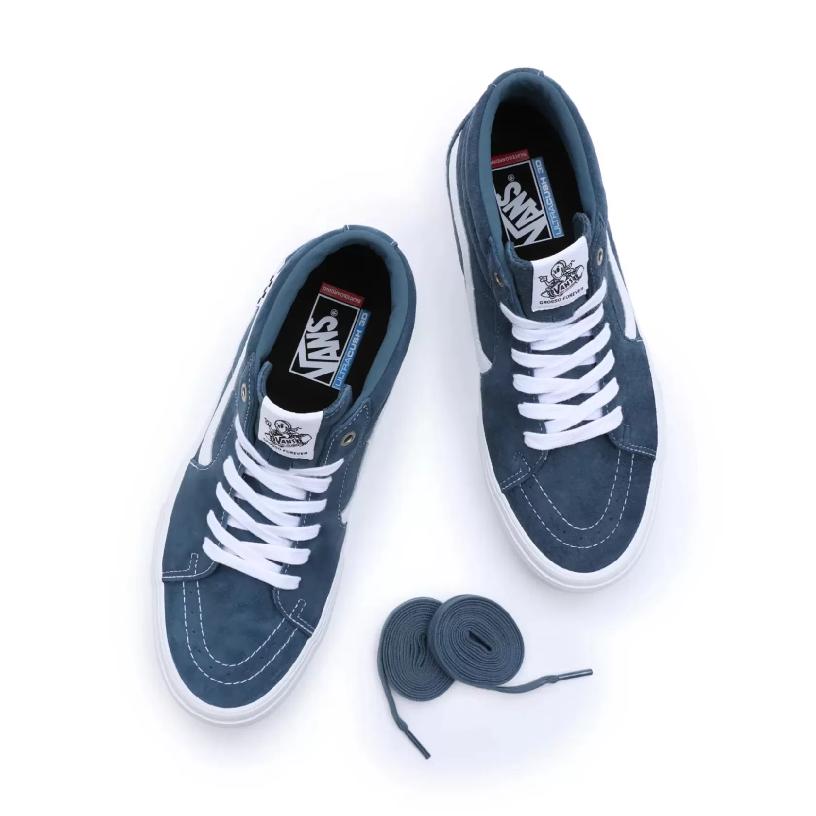 Vans Zapatillas Skate<Zapatillas En Ante De Cerdo Skate Grosso Mid Azul