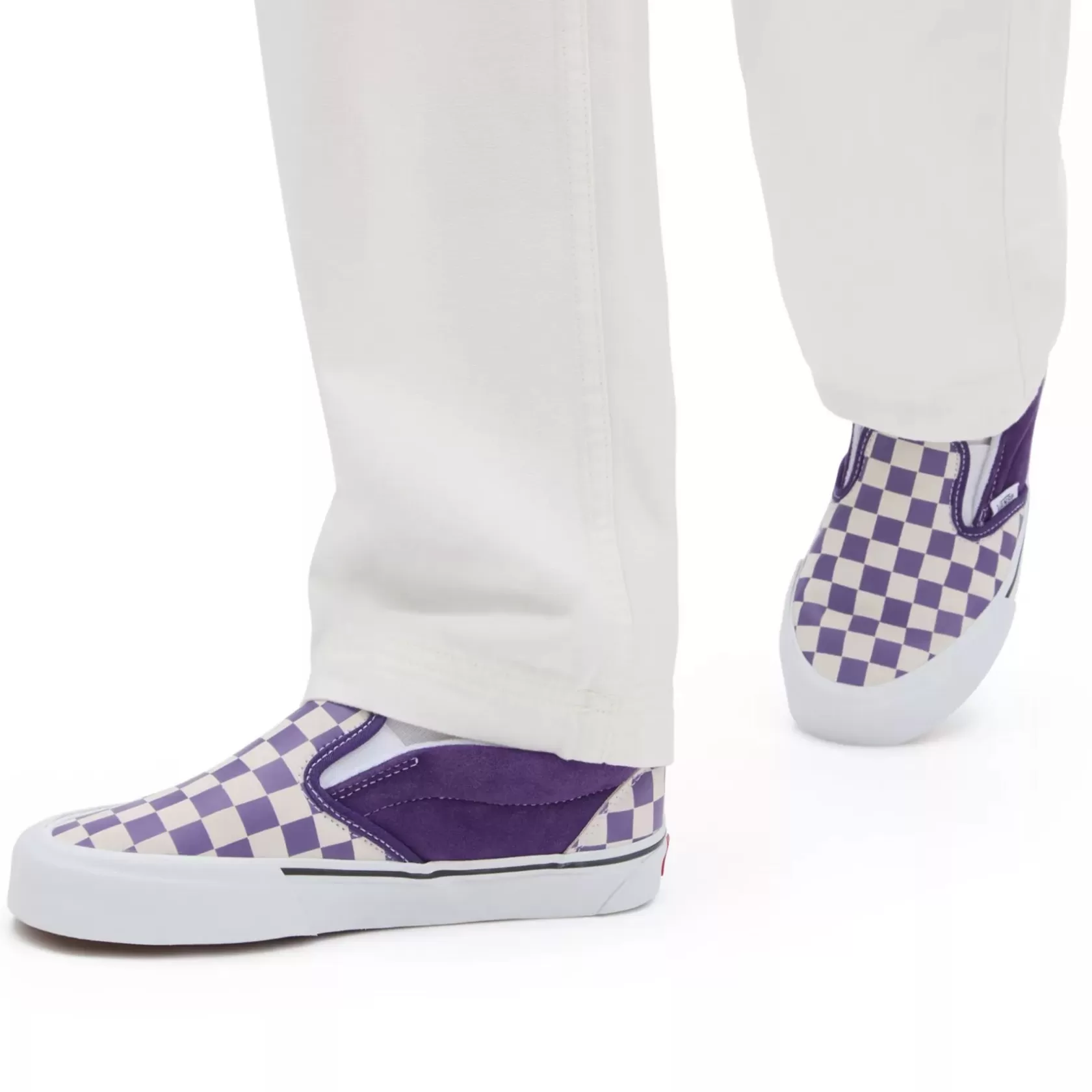 Vans Zapatillas Sin Cordones<Zapatillas Knu Slip Checkerboard Blanco, Purpura