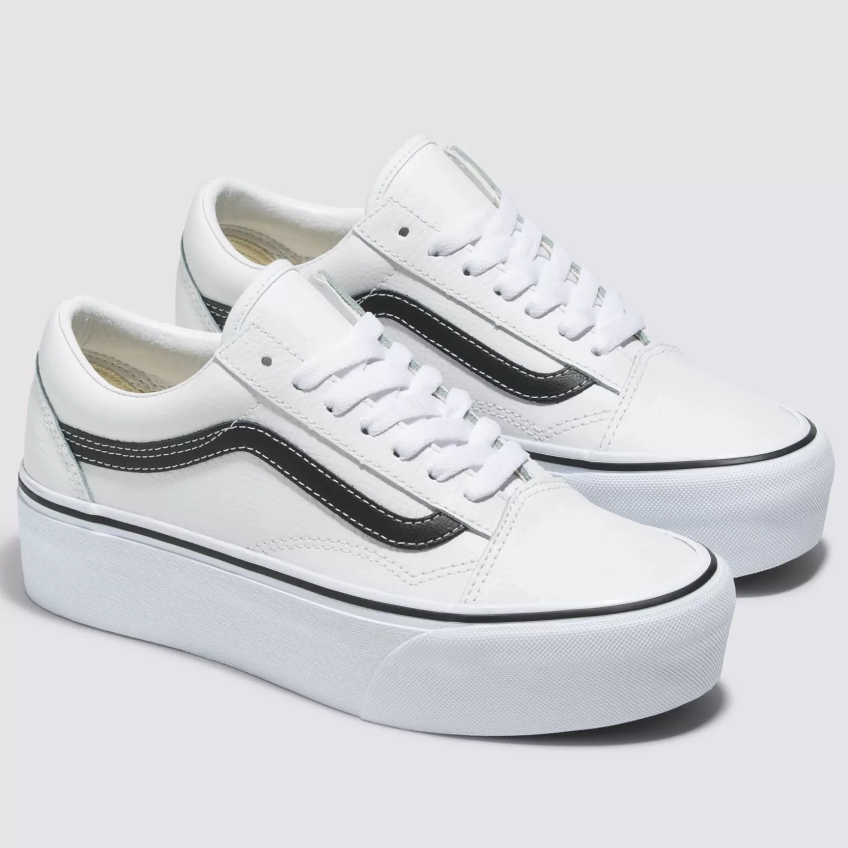 Vans Classics<Zapatillas Old Skool Stackform Leather Blanco