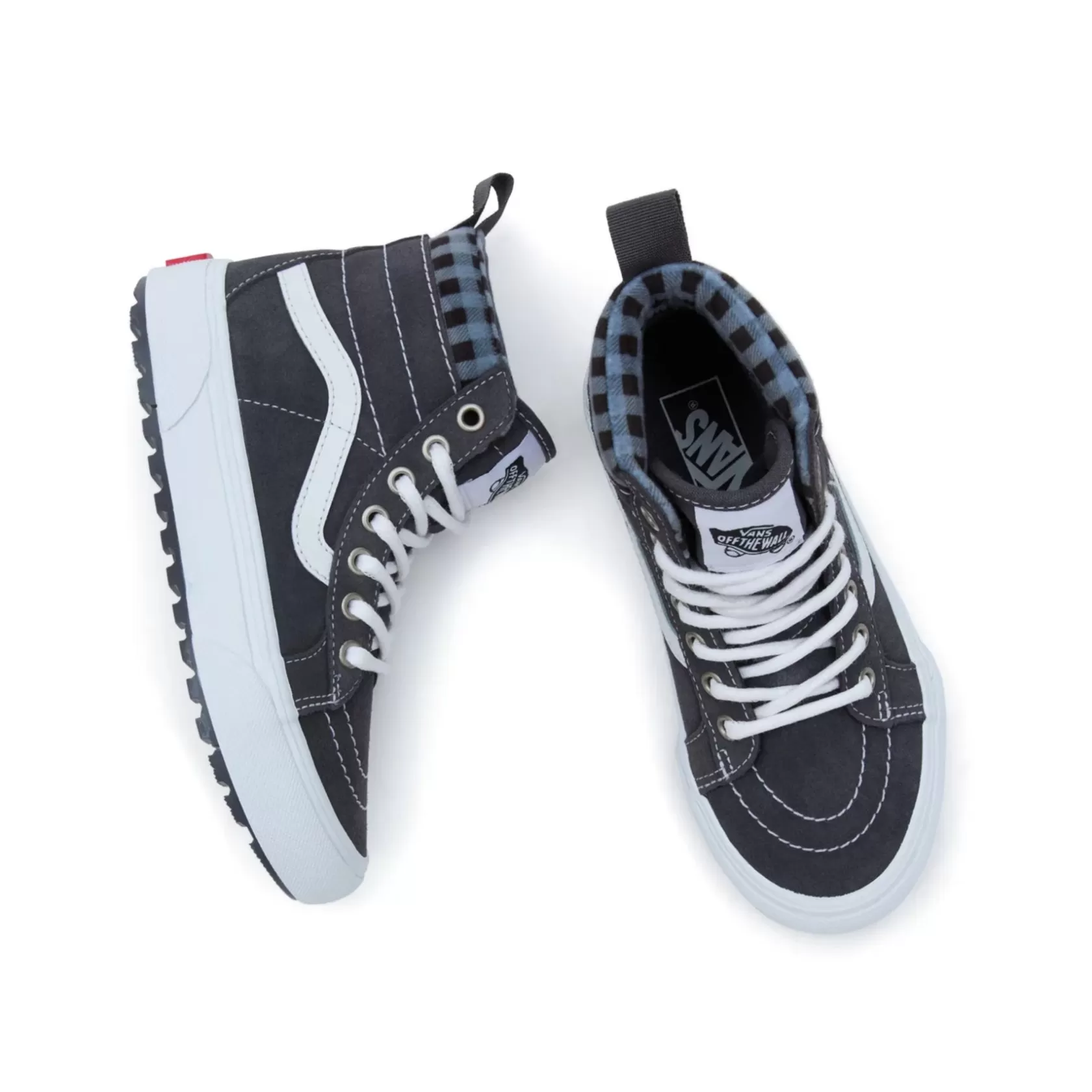 Vans Classics<Zapatillas Sk8-Hi Mte-1 Con Estampado De Cuadros De Niños (4-8 Anos) Gris, Blanco