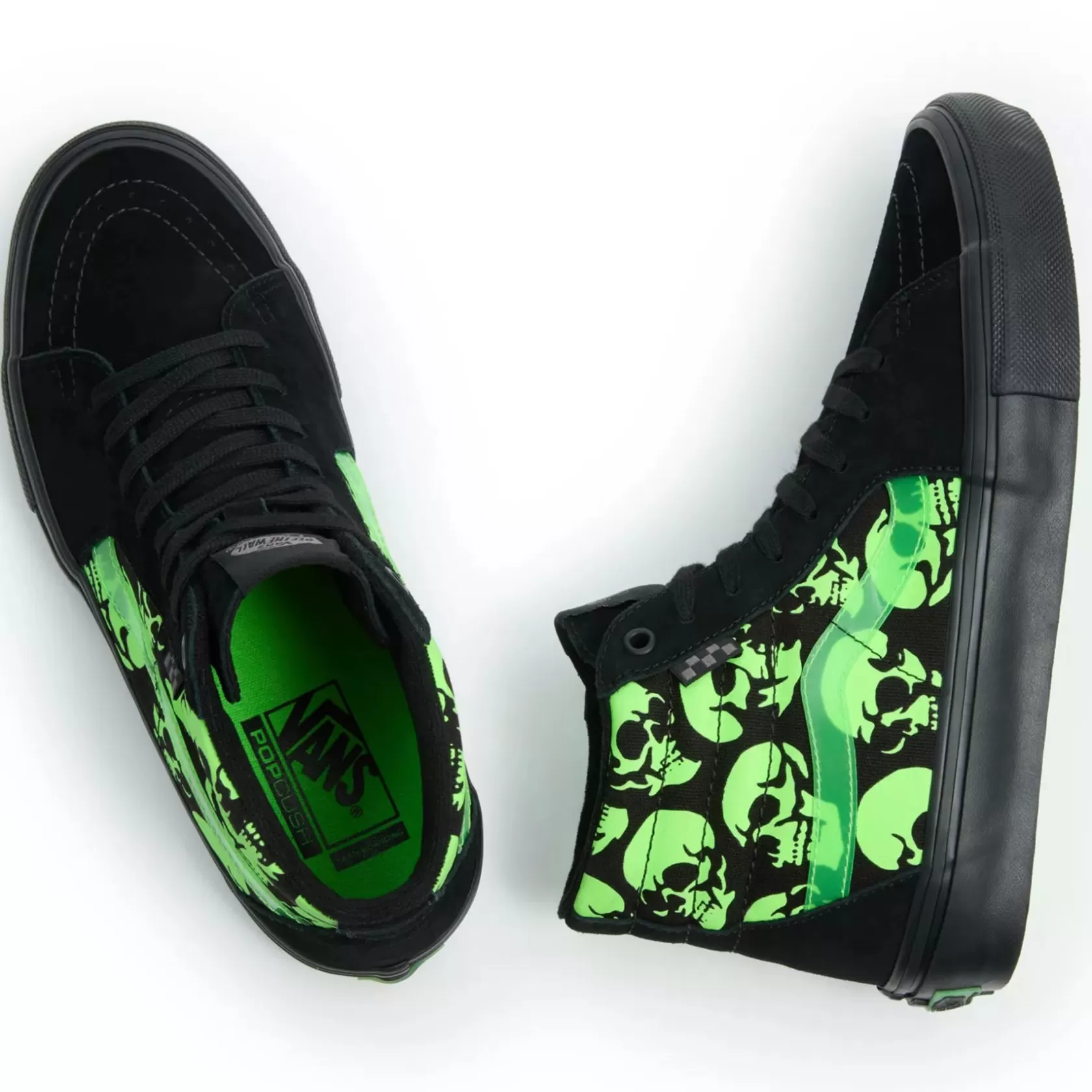 Vans Zapatillas Altas<Zapatillas Skate Sk8-Hi Glow Skulls Verde